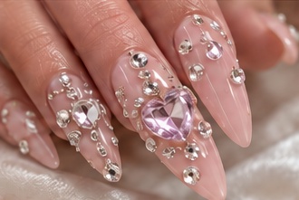 Illustrative AI manicure — A little sparkle